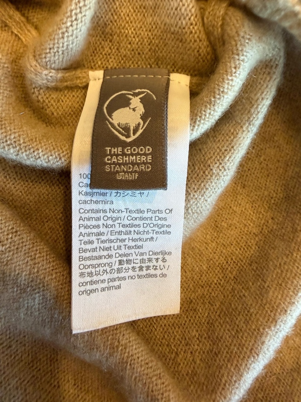 J. Crew 100% Cashmere Relaxed Pocket Cardigan Sweater, Heather Tan, Size Small - Picture 6 of 10